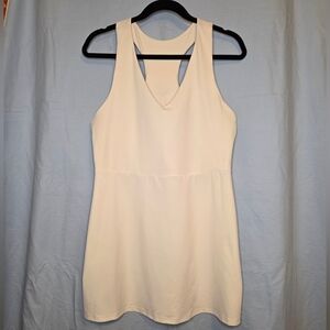 G211. Fabletics On The Go Built In Bra Dress in Ivory/Cream - Size L (?)